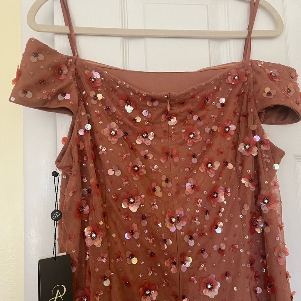 Adrianna Papell Toffee Color Rosie Dress
